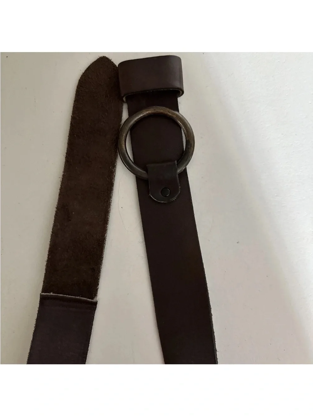 VINTAGE SHAG LEATHER WAIST BELT M